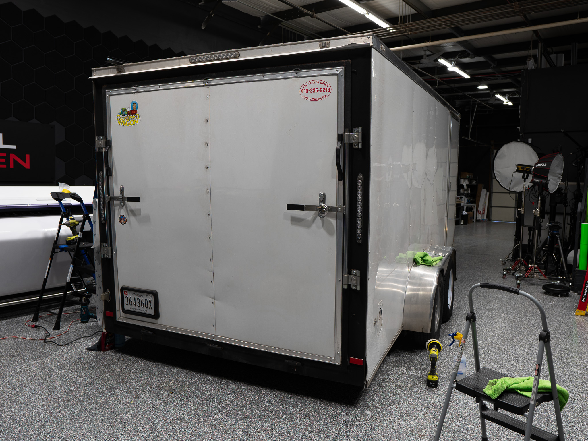 BEFORE: Plain white cargo van — no branding